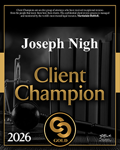 Badge of Joseph Nigh Client Champion 2026
